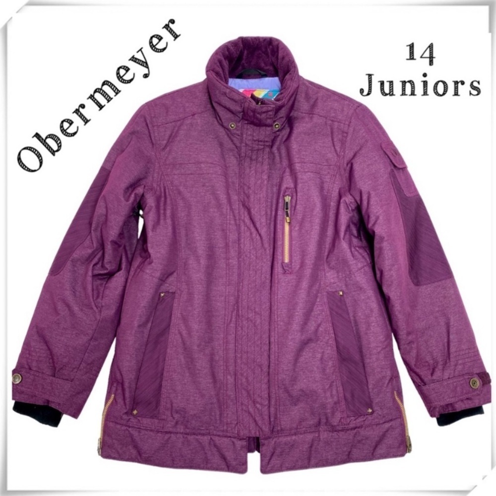 OBERMEYER Iconic Ski Snowboarding Jacket Burgundy Purple Juniors 14 Style 21348